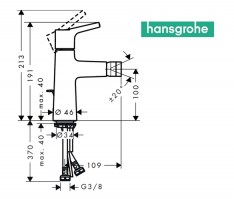 MONOMANDO BIDE TALIS S HANSGROHE